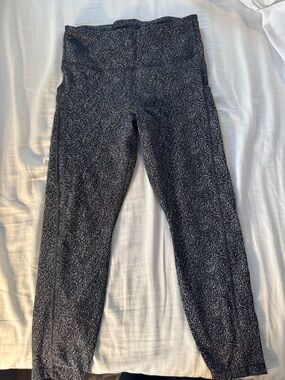 Athleta Black & White Speckle Performance Leggings
